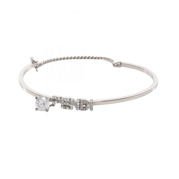 Fendi FENDI logo bracelet in stainless steel with rhinestones available silv...